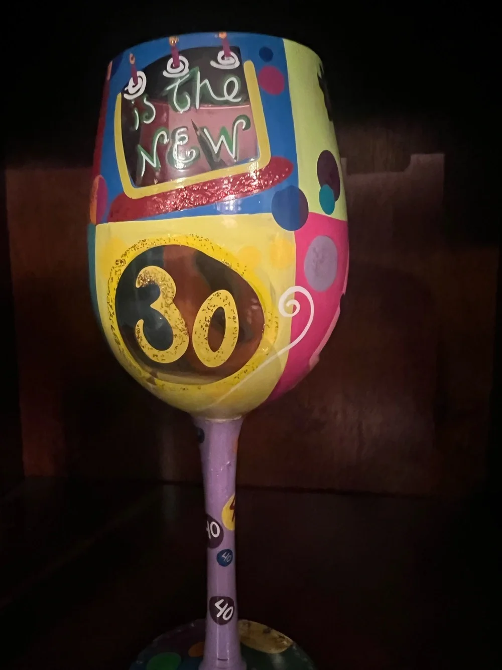 40 is the new 30 Wine Glass